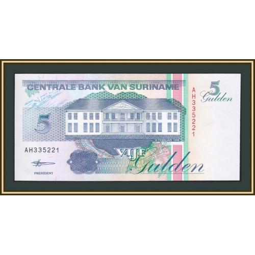 Суринам 5 гульденов 1998 P-136 (136b.3) UNC