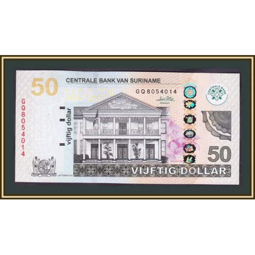 Суринам 50 долларов 2010 P-165 (165a) UNC