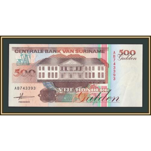 Суринам 500 гульденов 1991 P-140 аUNC