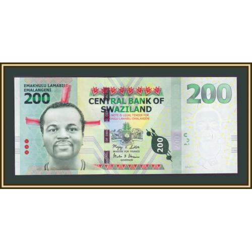 Свазиленд (Эсватини) 200 эмалангени 2010 P-40 (40a) UNC