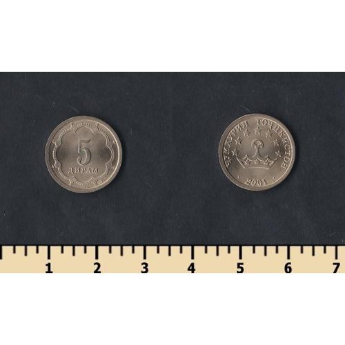 Таджикистан 5 дирам 2001