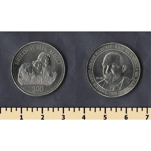 Танзания 200 шиллингов 1998