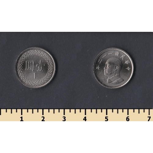 Тайвань 1 новый доллар 1981-2023