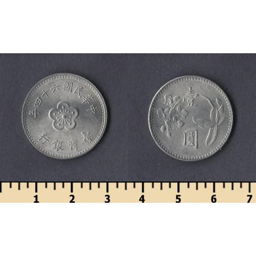 Тайвань 1 юань 1960-1980