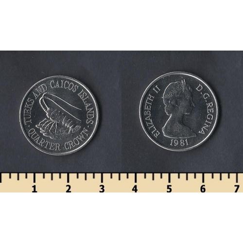 Теркс и Кайкос о-ва 1/4 кроны 1981
