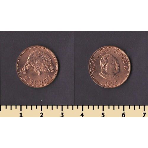 Тонга 2 сенити 1968