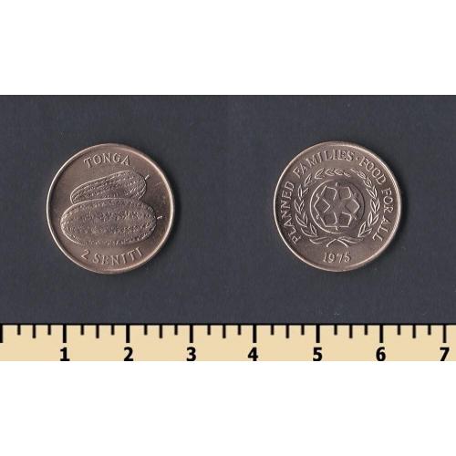Тонга 2 сенити 1975