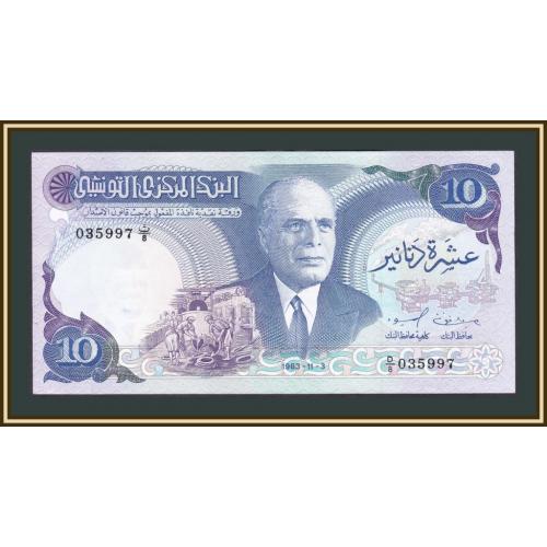 Тунис 10 динаров 1983 P-80 UNC