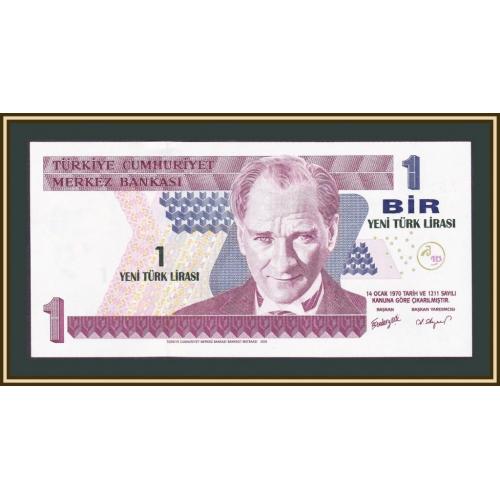 Турция 1 лира 2005 P-216 UNC