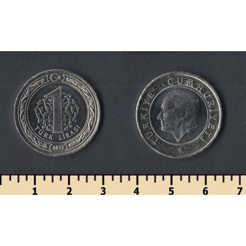 Турция 1 лира 2018