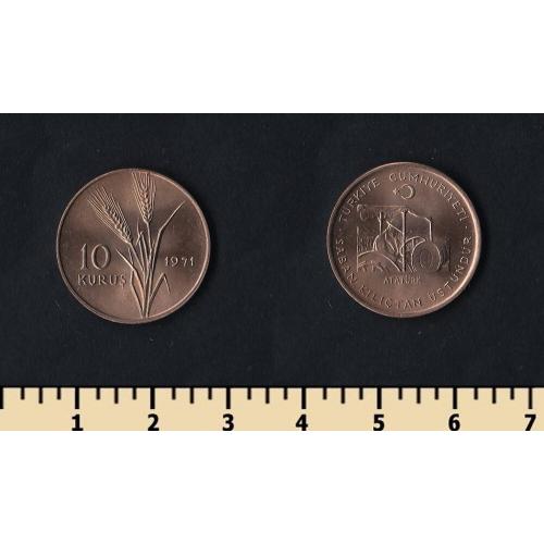 Турция 10 куруш 1971