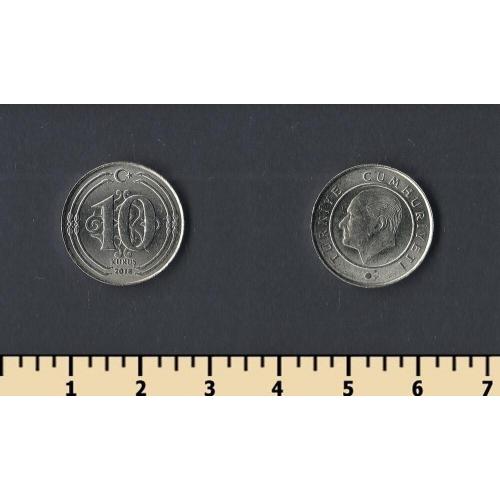 Турция 10 куруш 2018