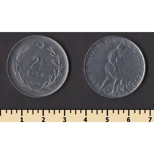 Турция 2 1/2 лиры 1970