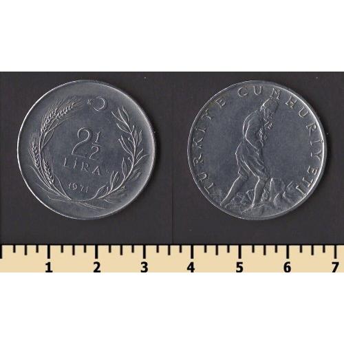 Турция 2 1/2 лиры 1971