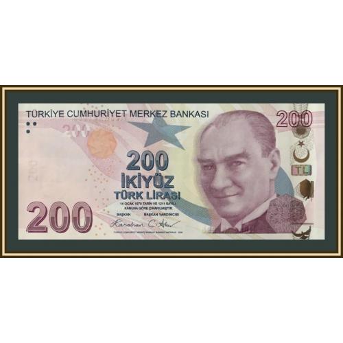 Турция 200 лир 2009 (2024) P-227 (227g) UNC