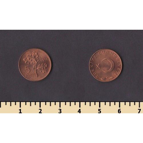 Турция 5 куруш 1971