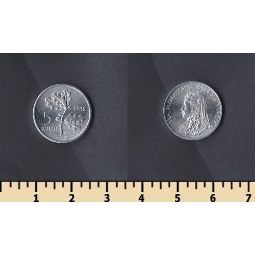 Турция 5 куруш 1975
