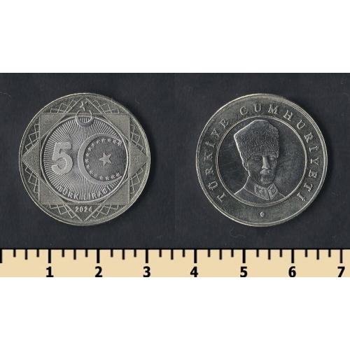 Турция 5 лир 2024