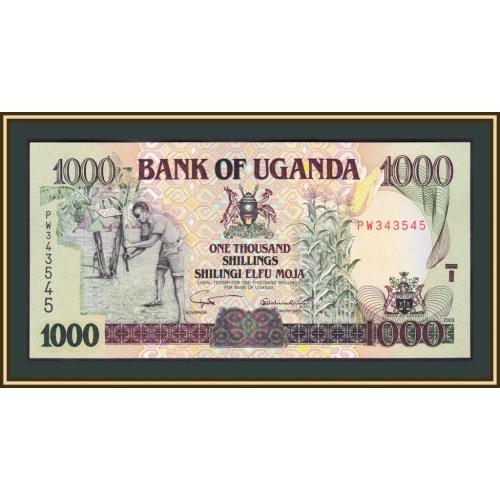 Уганда 1000 шиллингов 2003 P-39 (39Аb) UNC