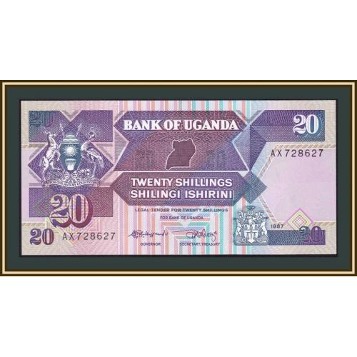 Уганда 20 шиллингов 1987 P-29 (29a) UNC