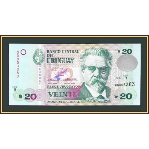 Уругвай 20 песо 1997 P-74 (74b) UNC