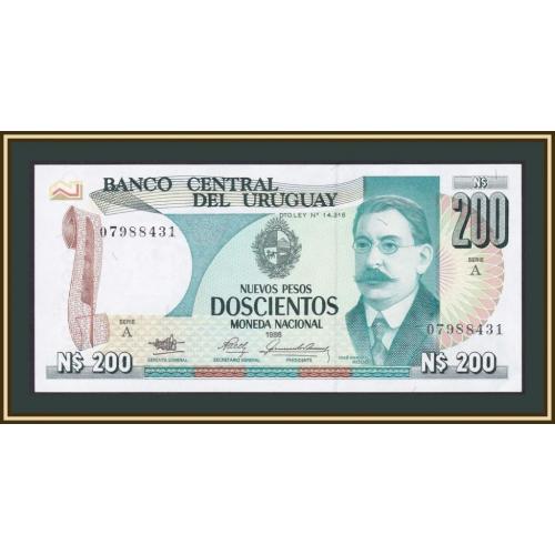 Уругвай 200 новых песо 1986 P-66 (66a) а-UNC