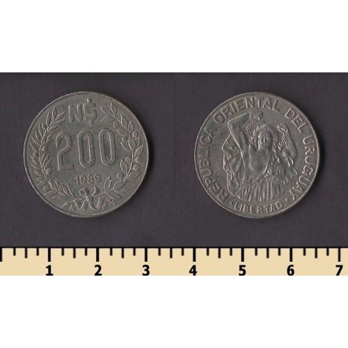 Уругвай 200 песо 1989