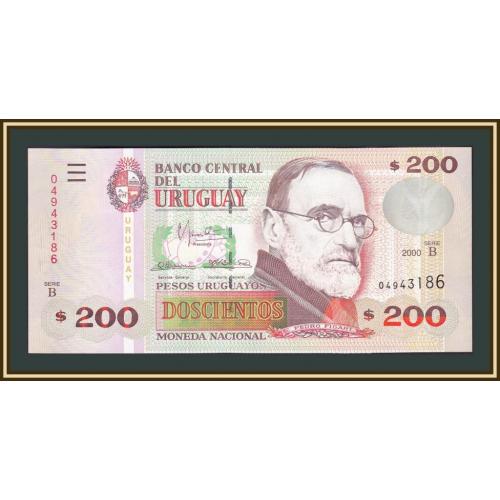 Уругвай 200 песо 2000 P-77 (77b) UNC