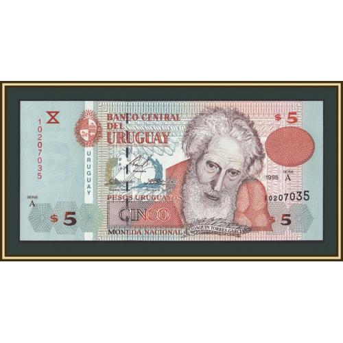 Уругвай 5 песо 1998 P-80 (80a) UNC