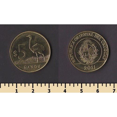 Уругвай 5 песо 2011