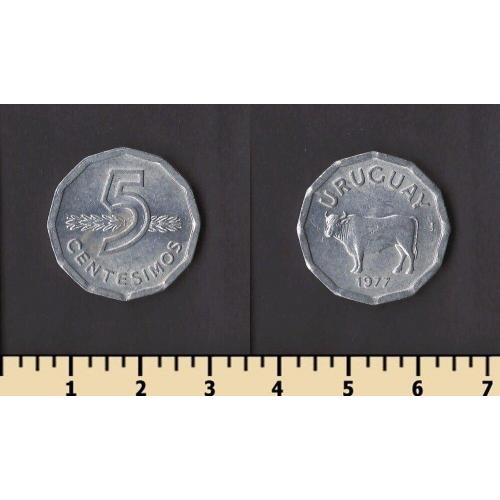 Уругвай 5 сентесимо 1977