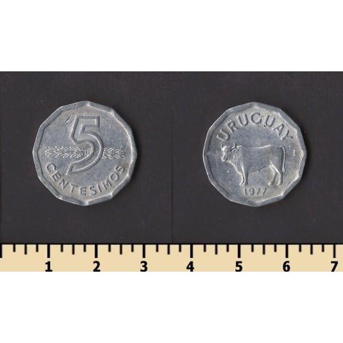 Уругвай 5 сентесимо 1977