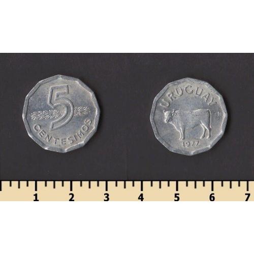 Уругвай 5 сентесимо 1977