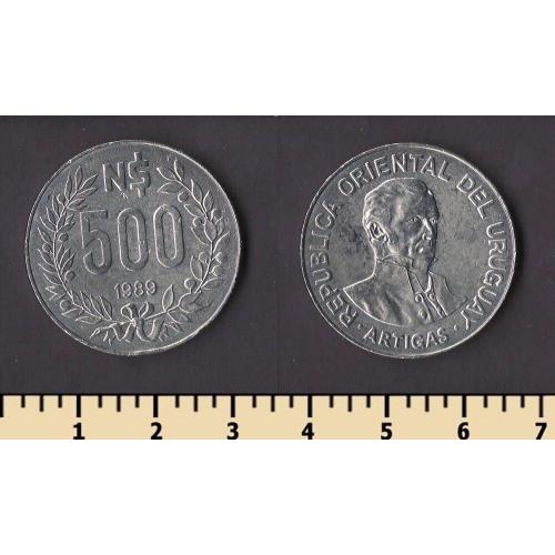 Уругвай 500 песо 1989