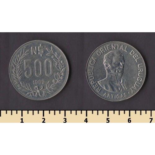 Уругвай 500 песо 1989