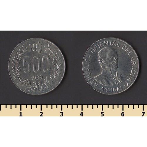 Уругвай 500 песо 1989