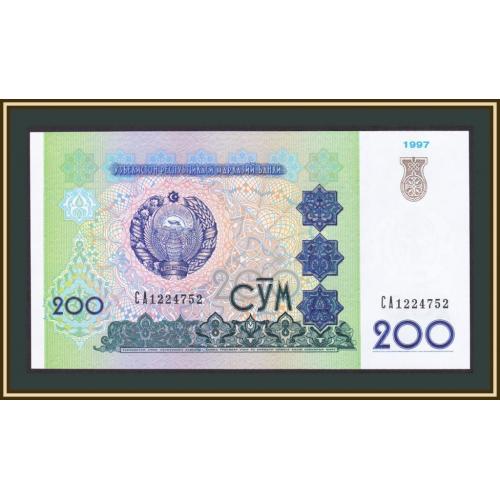 Узбекистан 200 сумов 1997 P-80 UNC