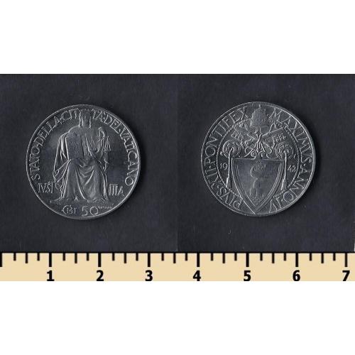 Ватикан 50 чентезимо 1942