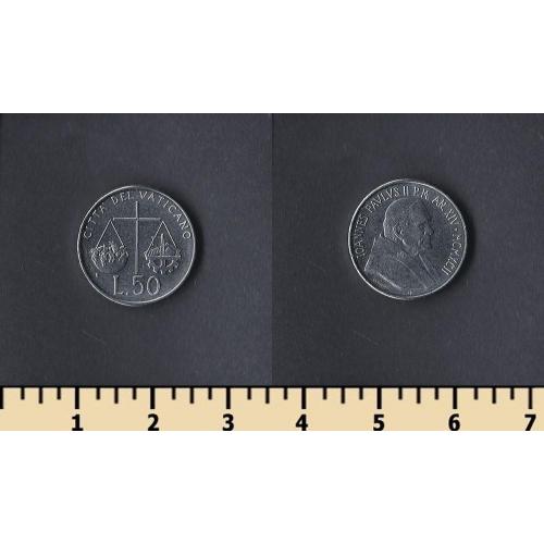 Ватикан 50 лир 1992