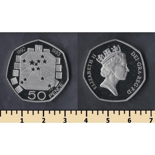 Великобритания 50 пенсов 1992