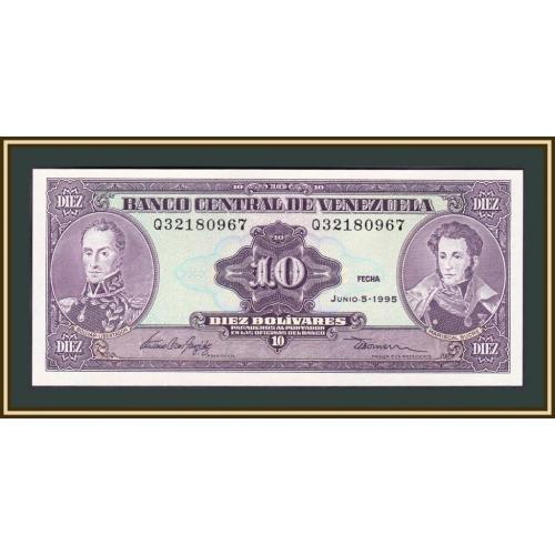 Венесуэла 10 боливаров 1995 P-61 (61d) UNC