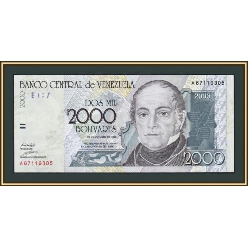 Венесуэла 2000 боливаров 1998 P-80 UNC