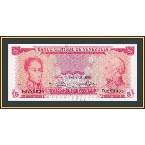 Венесуэла 5 боливаров 1968 P-50 (50a) UNC