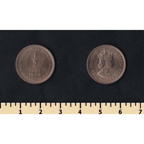 Восточно-Карибские штаты 1/2 цента 1955