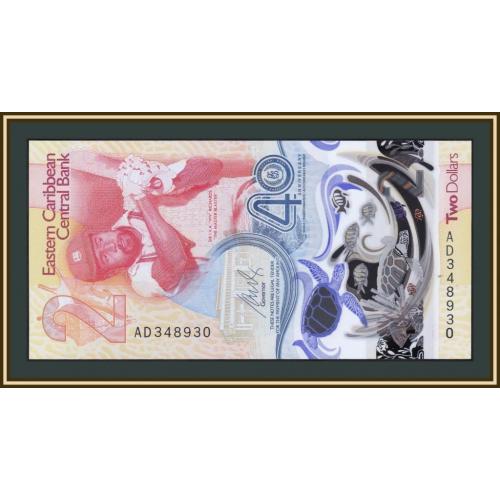 Восточные Карибы 2 доллара 2023 P-61 UNC