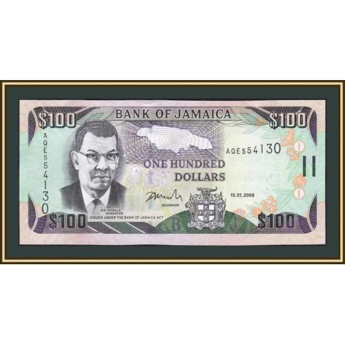 Ямайка 100 долларов 2009 P-84 (84d) UNC