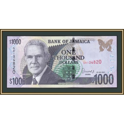 Ямайка 1000 долларов 2021 P-86 (86p) UNC