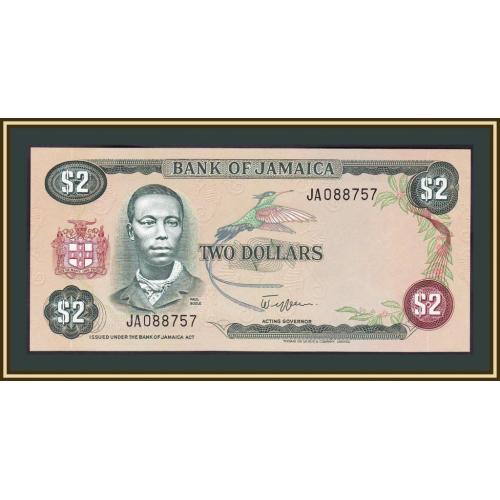Ямайка 2 доллара 1982 P-65 (65a) UNC