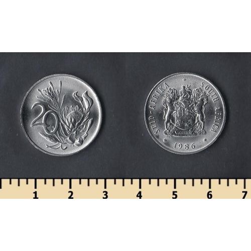 ЮАР 20 центов 1986