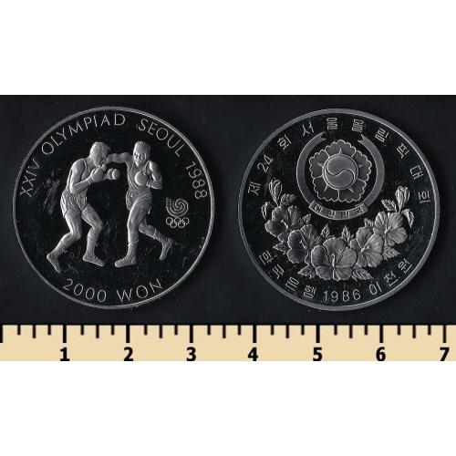 Южная Корея 2000 вон 1986